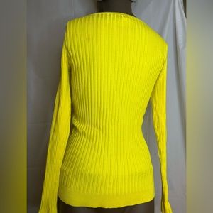 INC International Concepts Long Sleeve Yellow Knit Shirt